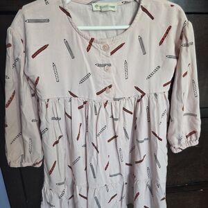 Tucker + Tate Pink Crayon Print Kids Casual Dress